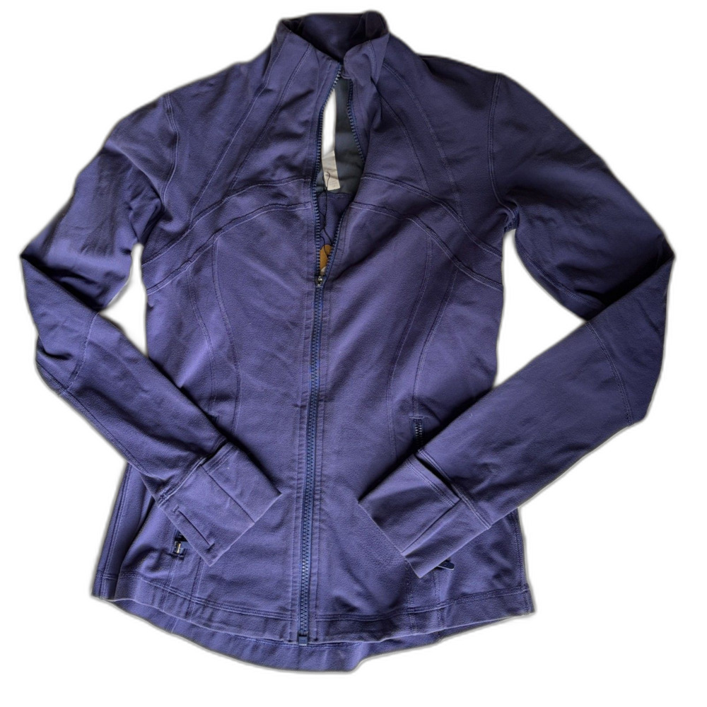 Lululemon Define Jacket Size 6 Purple Full Zip Thumbholes Activewear Track